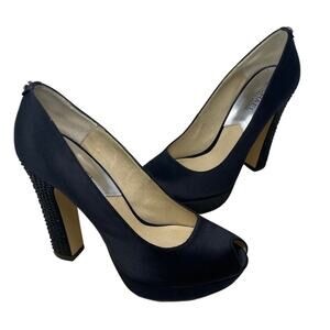 MICHAEL Michael Kors Black Peep Toe Heels